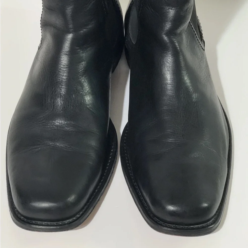 Frye Men's Black Leather Chelsea Boots Pull Tab